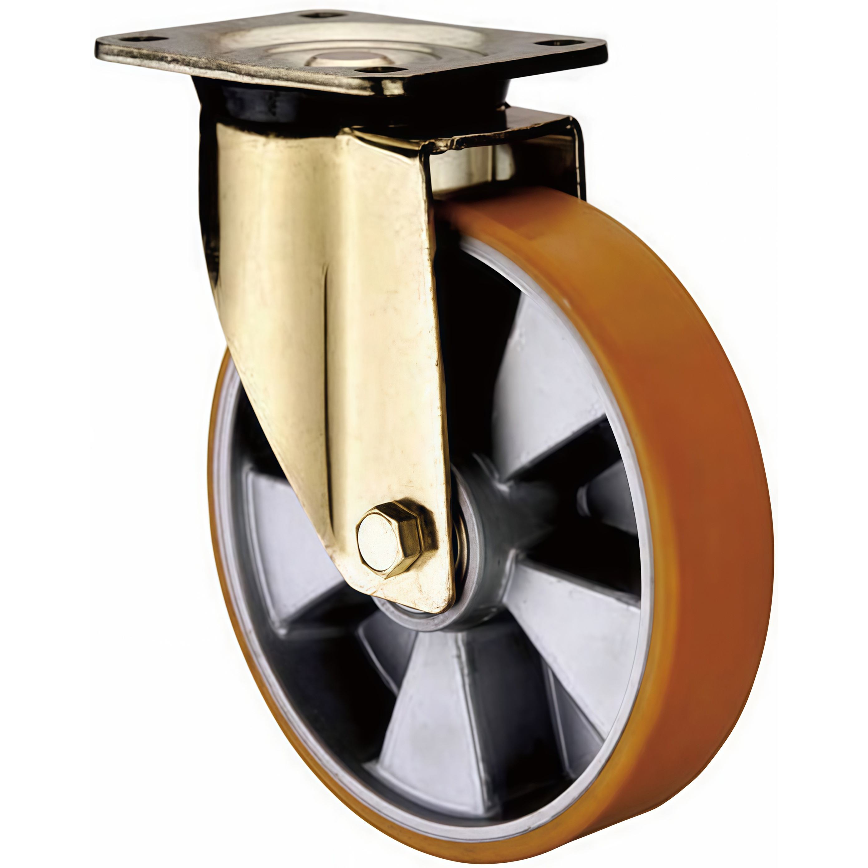 SCAL 80 EU - Большегрузное полиуретановое колесо 200 мм, г/п 1000 кг (поворот., площадка, шарикопод)