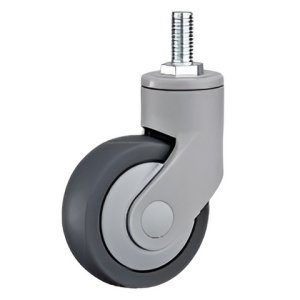 IMtg 93(10) - Аппаратное колесо из термопластичной резины 75 мм (болт 10х25мм, шарикоп,  г/п 60 кг)